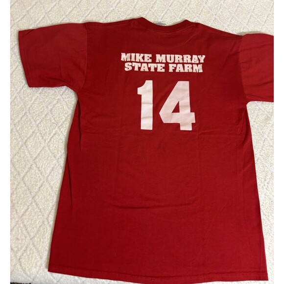 Vintage Phillies Mike Murray #14 State Farm 2 Sided Tee Red Men’s Size M - Picture 6 of 12
